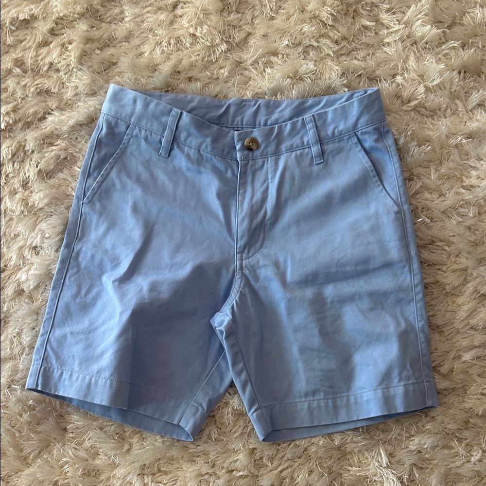 The Beaufort Bonnet Company Light Blue Flat-Front Shorts